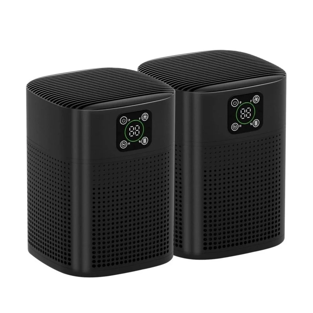 Honeyuan 2 Pack‎ Air Purifiers H3 Hepa Air Purifier With 360° Air Intake